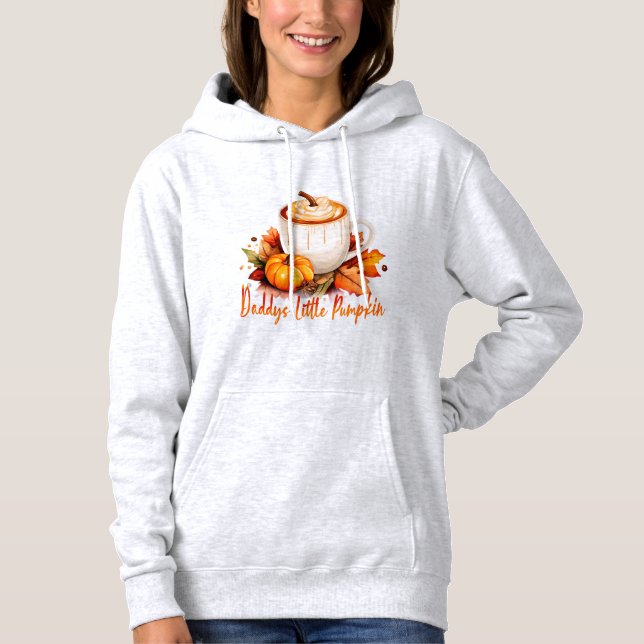 Pappor Little Pumpkin Mysigt Fall Coffee & Löv T Shirt (Framsida)