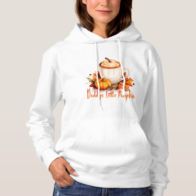 Pappor Little Pumpkin Mysigt Fall Coffee & Löv T Shirt (Framsida)