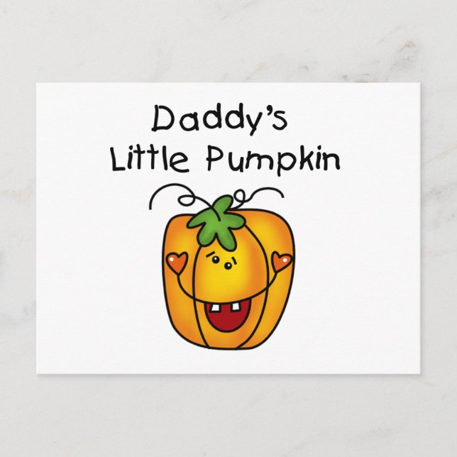 Pappor Little Pumpkin T-shirts och presenter Vykort (Framsida)