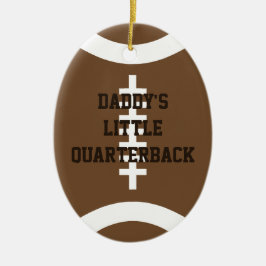 Pappor Little Quarterback Lodrät Photo Julgransprydnad Keramik