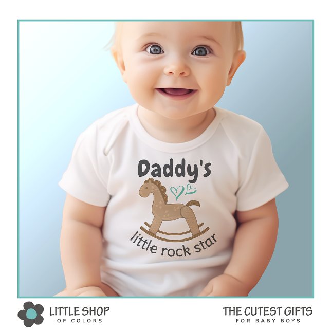 Pappor Little Rockstjärna T Shirt (Skapare uppladdad)