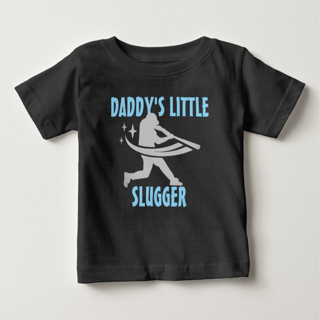 Pappor Little Slugger Baseball T Shirt (Framsida)