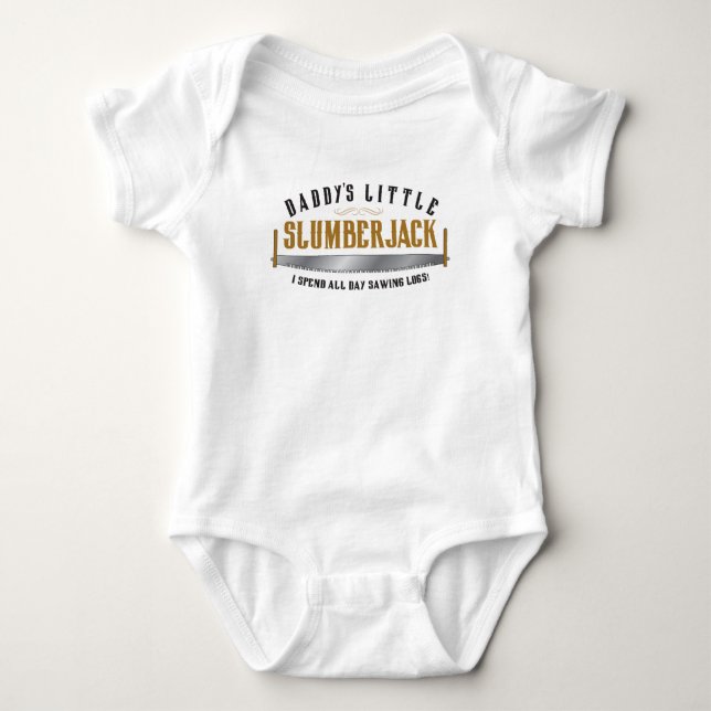 Pappor Little Slumberjack 1 biet baby-utrustning T Shirt (Framsida)
