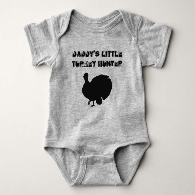 Pappor Little Turkey Hunter med Turkiet T Shirt (Framsida)