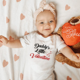 Pappor Little Valentine Baby Första Alla hjärtans T Shirt