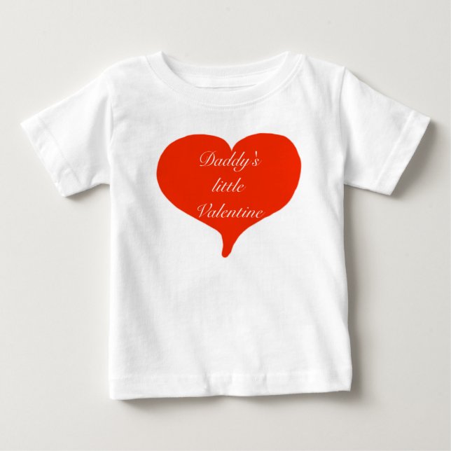 Pappor Little Valentine Baby T-Shirt (Framsida)
