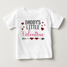 "Pappor Little Valentine" rosa hjärta och pil T Shirt