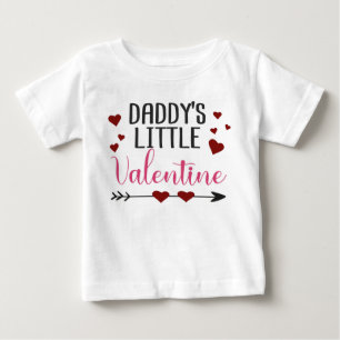 "Pappor Little Valentine" rosa hjärta och pil T Shirt