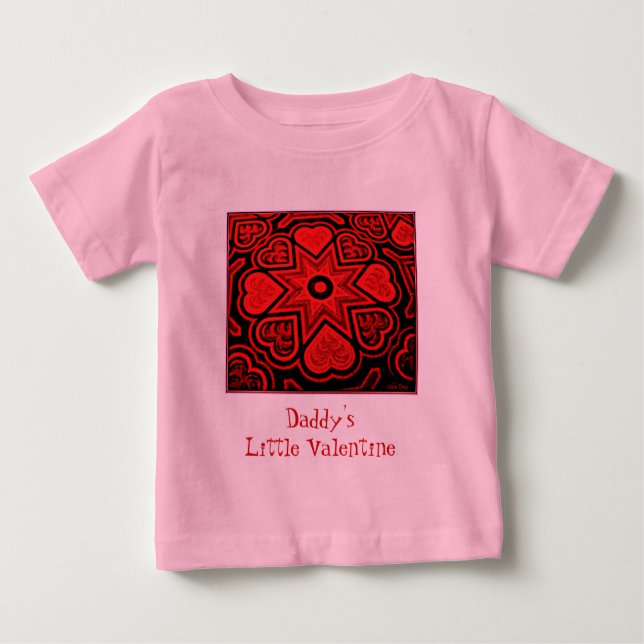 "Pappor Little Valentine" Spädbarns T-shirt (Framsida)