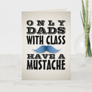 Pappor med klass har ett Mustache-funktionskort Kort