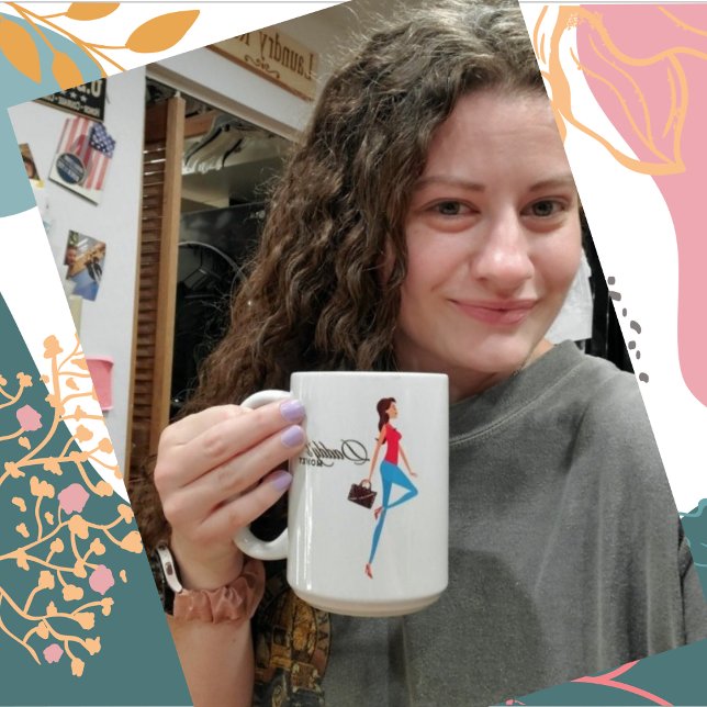 Pappor Money, Cute & Sassy Teenage Girl, Funny Kaffemugg (Skapare uppladdad)
