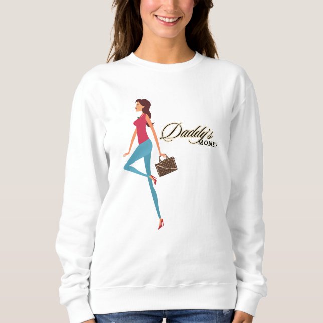 Pappor Money, Cute & Sassy Teenage Girl, Funny T Shirt (Framsida)