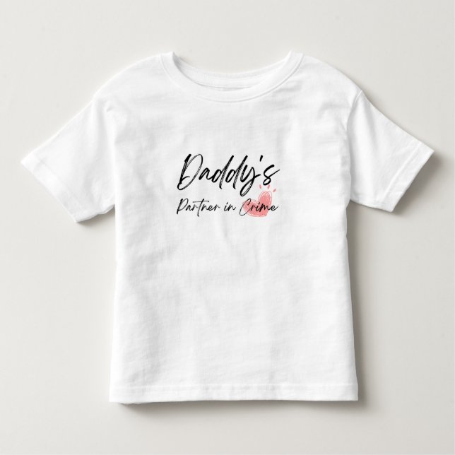 Pappor Partner i Crime Småbarn Girl T-Shirt (Framsida)