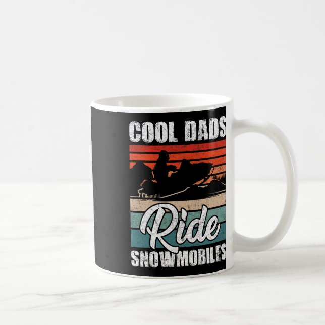 Pappor Ride Snowmobiles - Far Snowcross Motor Sle Kaffemugg (Höger)