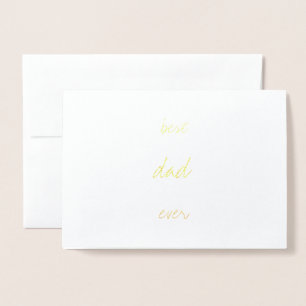 Pappor Simple Modern Real Gold Foil Best PAPPA Folierat Kort