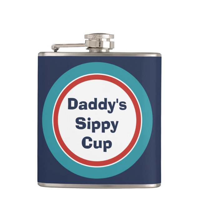 Pappor Sippy Kopp - Hip Flask Retro Färg Fickplunta (Framsidan)