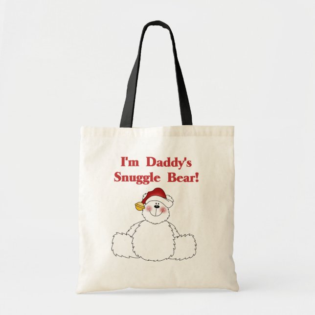 Pappor Snuggle Bear Pappa-jul Tygkasse (Framsidan)