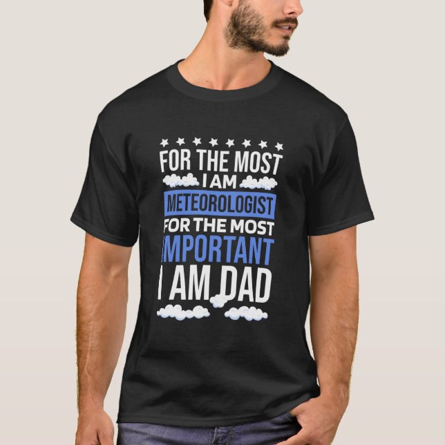 Pappor som är meteorologer för prognostiserande fä t shirt (Framsida)