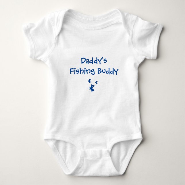 "Pappor som fiskar kompis" babyBodysuit T Shirt (Framsida)