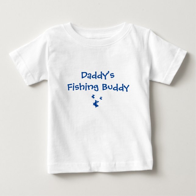 "Pappor som fiskar kompis" skjorta Tee Shirt (Framsida)