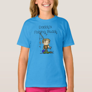 Pappor som fiskar kompisen t-shirt