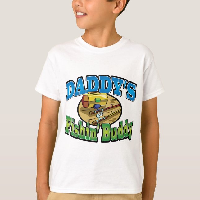 Pappor som fiskar kompisen t-shirt (Framsida)