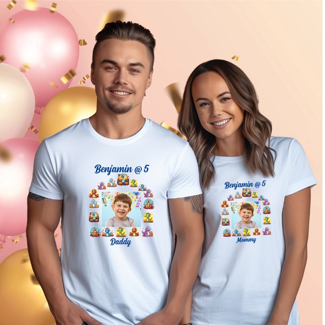 Pappor T Shirt Barns födelsedag Baby Dinosaur Them (Skapare uppladdad)