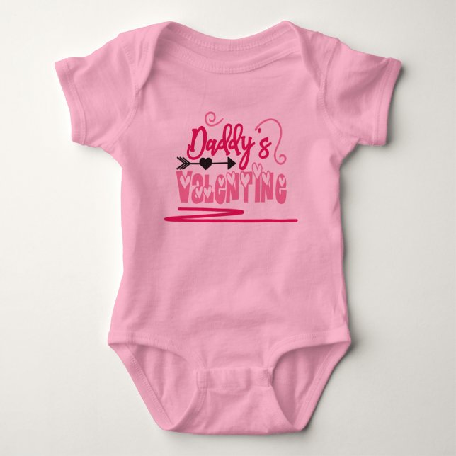 Pappor Valentine Cute 1st Valentines day Girl T Shirt (Framsida)