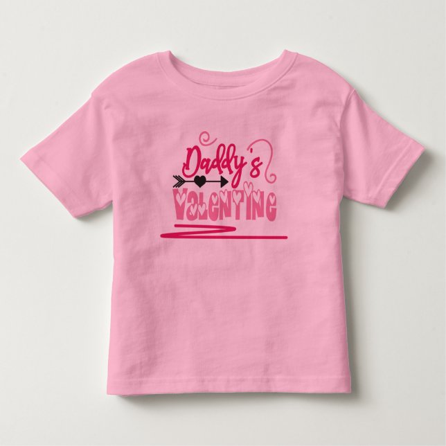 Pappor Valentine Rosa Heart 1:a Valentines day T Shirt (Framsida)