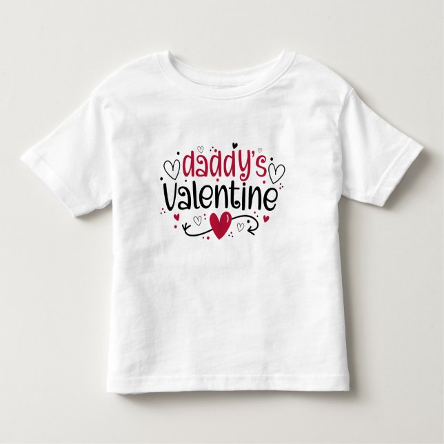 Pappor Valentine Söta hjärtan T Shirt (Framsida)