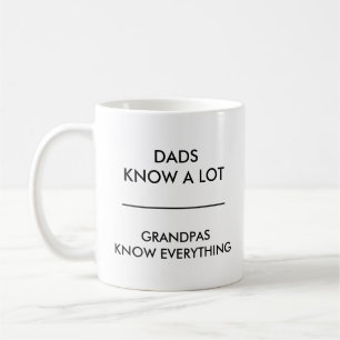 Pappor vet att morfäder för ett lott vet allt kaffemugg