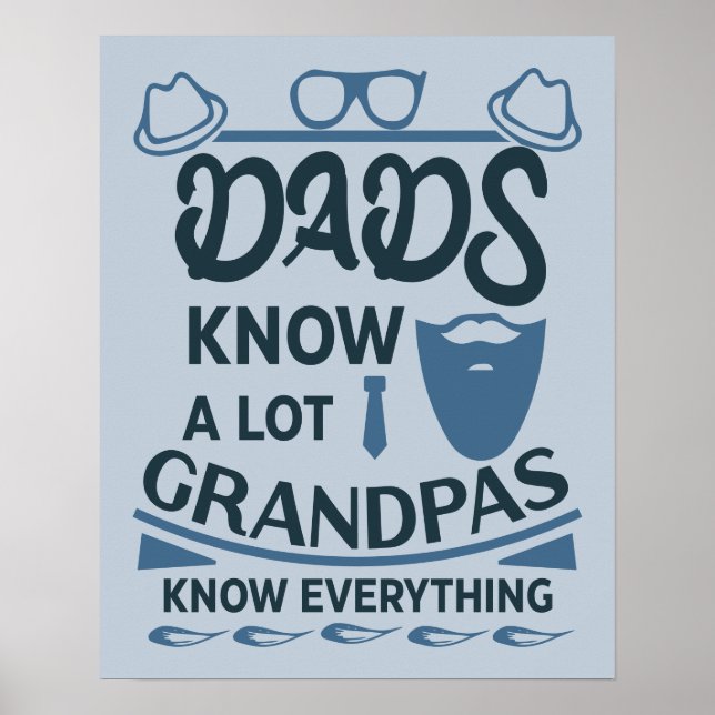 Pappor vet mycket, morfar vet allt poster (Framsidan)