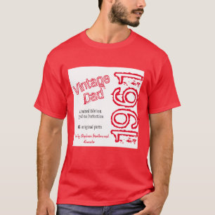 Pappor Vintage Begränsad Edition Red T Shirt