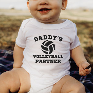 Pappor Volleyball Partner Baby-presenten Baby Body T Shirt