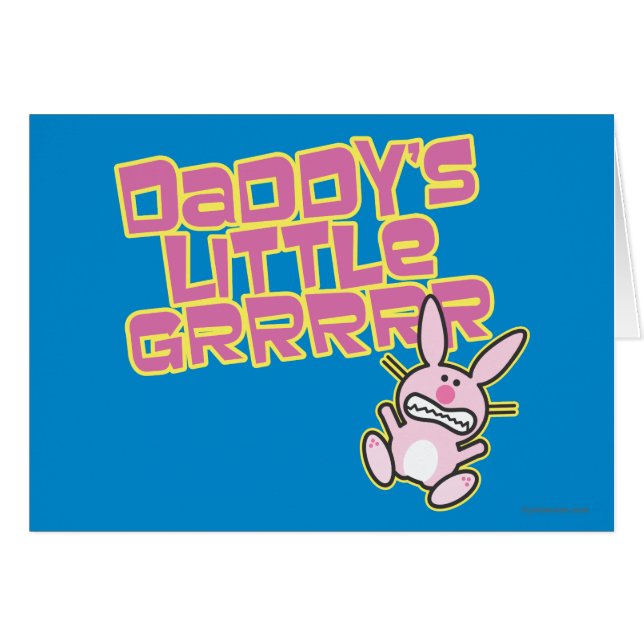 Papporliten flicka hälsningskort (Framsidan Horizontal)