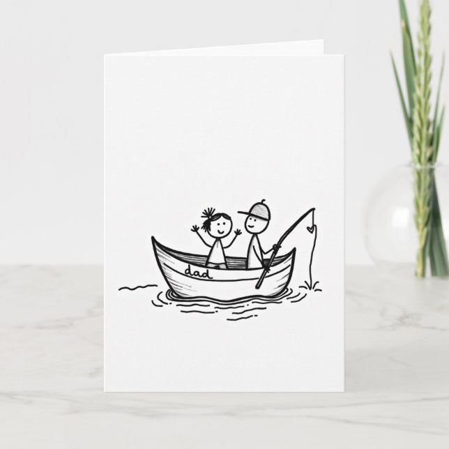 Pappornas fisketur-kort kort (Framsida)