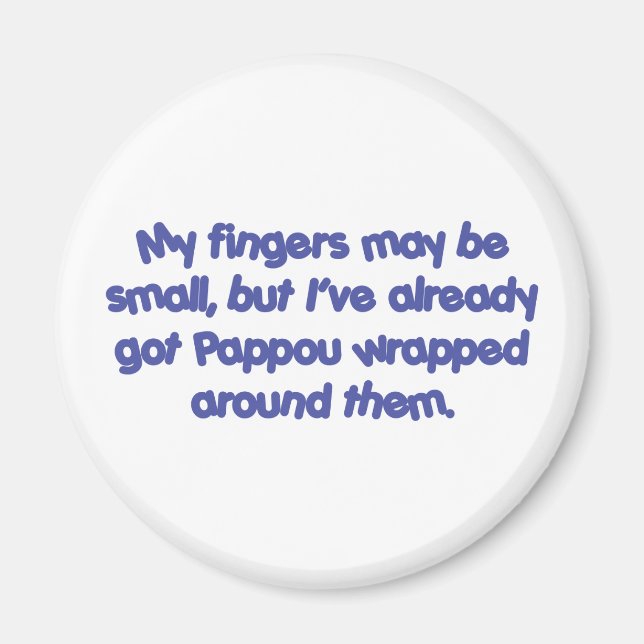 Pappou's Wrapped (blå) Magnet (Framsidan)