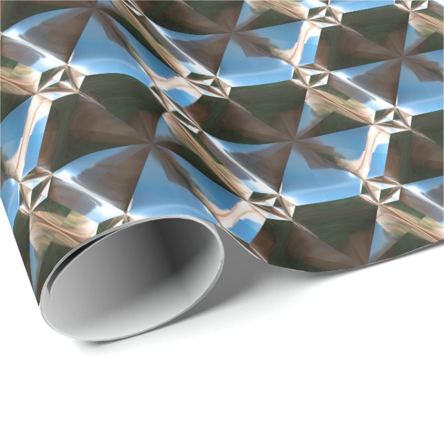 Pappra alternativ för figursättning i Metall 7 Mön Presentpapper (Rullad Hörn)