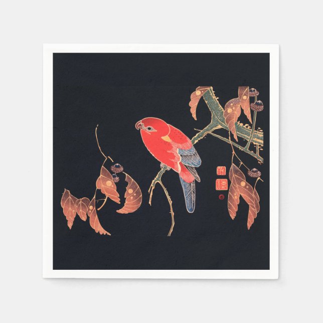 PAPPRA APKINER : JAPANESE WOODBLOCK : ITÖ JUKUCHGe Pappersservett (Framsidan)