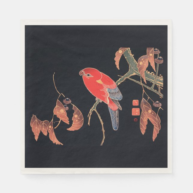 PAPPRA APKINER : JAPANESE WOODBLOCK : ITÖ JUKUCHGe Pappersservett (Framsidan)