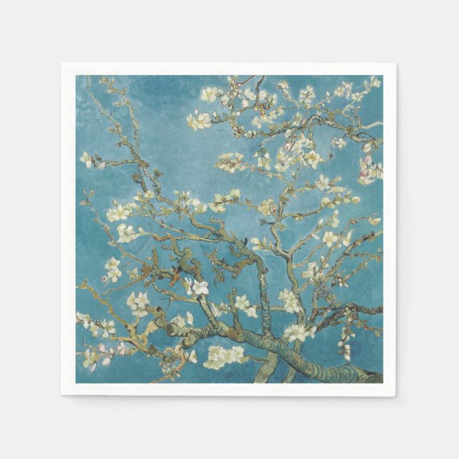 PAPPRA APKINER : VAN GOGH : ALMOND BLOMMARS PAPPERSSERVETT (Framsidan)