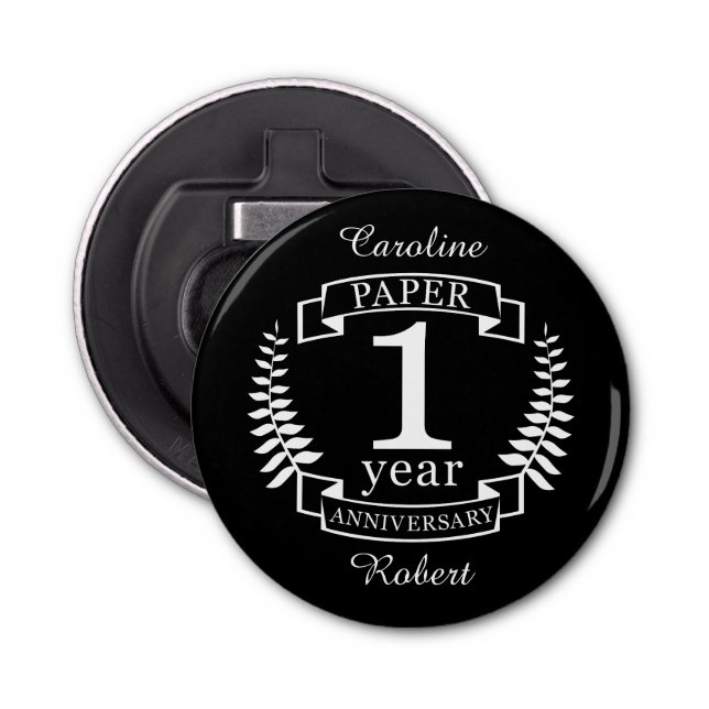 Pappra årsdagen bröllop 1 år flasköppnare (Framsidan)