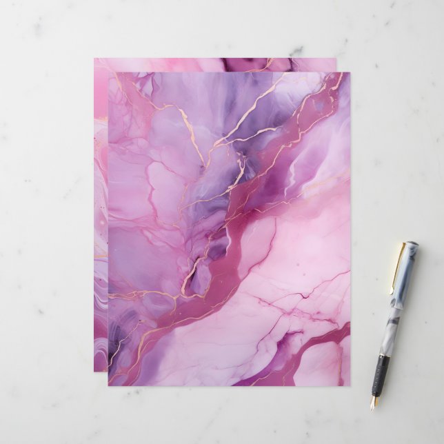 Pappra bakgrunder för rosa och Lila av Marble Scra (Fram/Back In Situ)