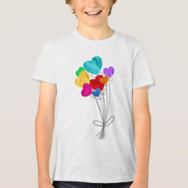 Pappra ballonger i hjärtat t shirt
