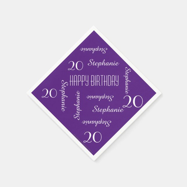 Pappra blöjor, 20:e Födelsedagsfesten Upprepande N Pappersservett (Hörn)