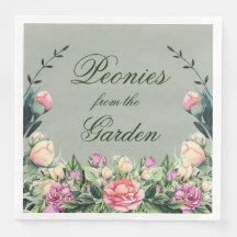 Pappra blöjor (50) Peonier från Garden