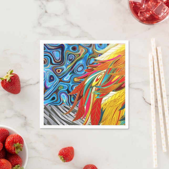 Pappra blöjor, Abstrakt Färg Pappersservett (Insitu)