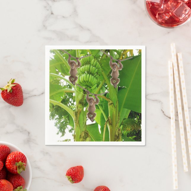 Pappra blöjor, apor Banana Träd Pappersservett (Insitu)