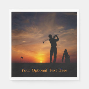 Pappra blöjor av anpassningsbarna Golfer Sunset Pappersservett