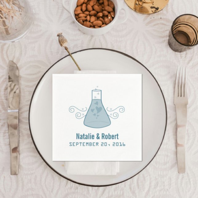 Pappra blöjor av blått kemiskt ursprung pappersservett (Blue Sweet Chemistry Paper Napkins)